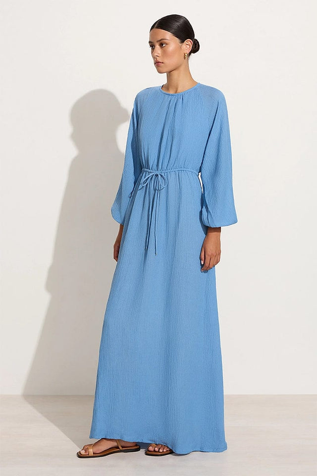Rosalie Maxi Dress Chambray Blue - Final Sale