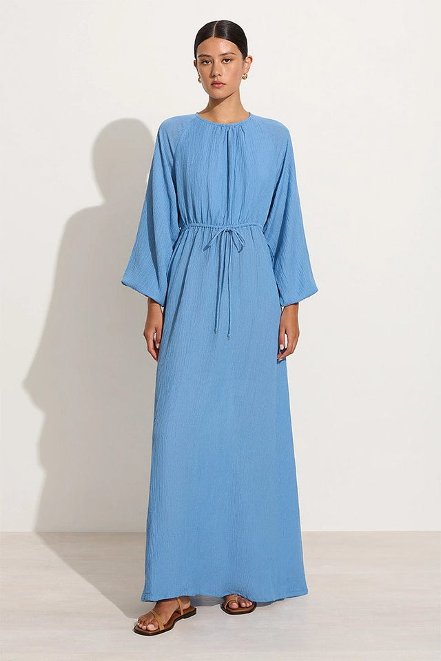 Rosalie Maxi Dress Chambray Blue - Final Sale