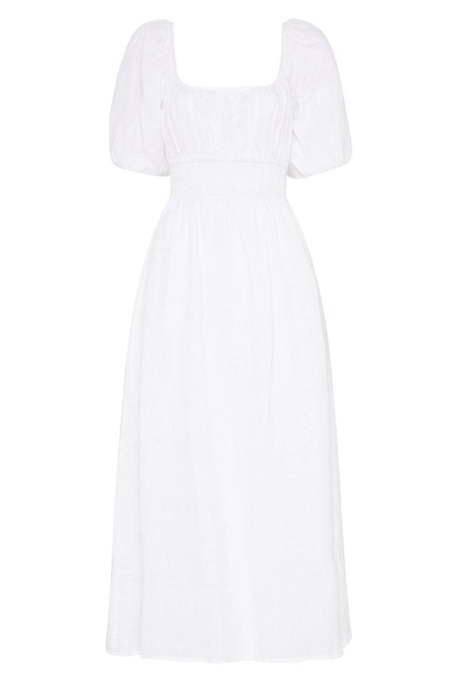 Shay Midi Dress Plain White - Final Sale LA SAISON Midi Dress