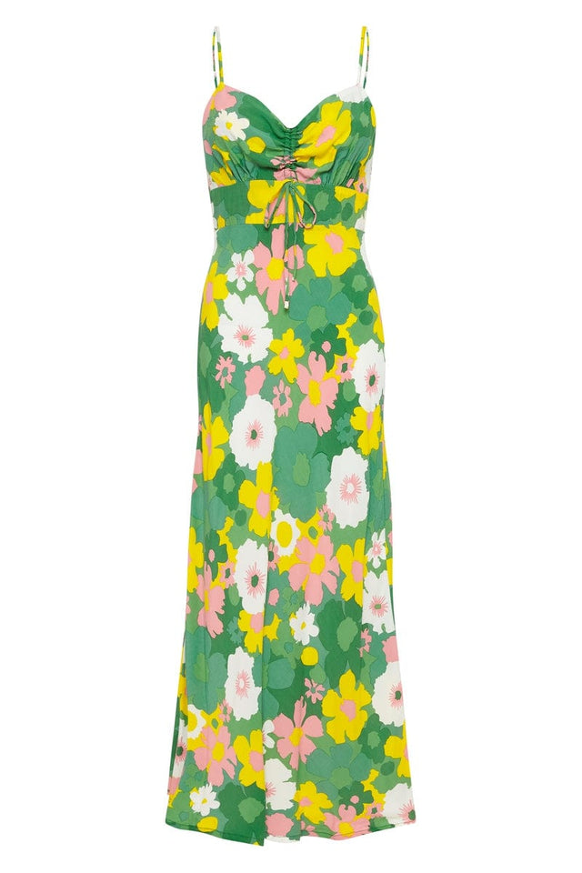 Shayna Midi Dress La Palma Floral Print ISLAS Midi Dress