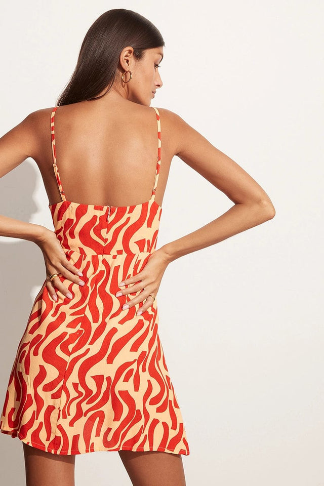 Skyea Mini Dress La Cateau Print Red MIRAGE APPAREL Mini Dress