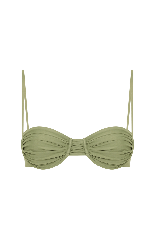 Stefania Bikini Top Khaki