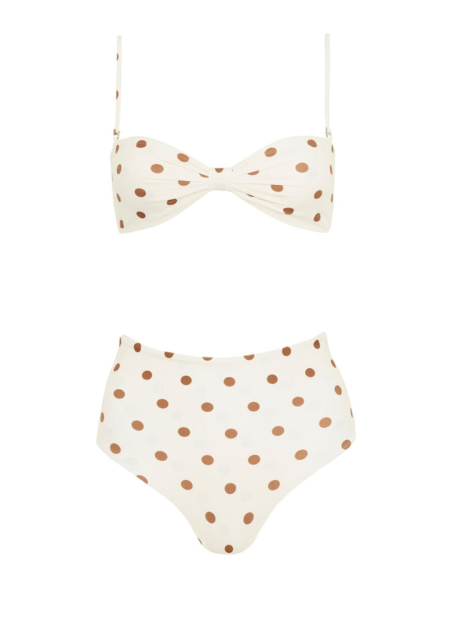 Sylve Dot Print  Lemon  Lou Bikini - Final Sale MALLORY SWIM Swim