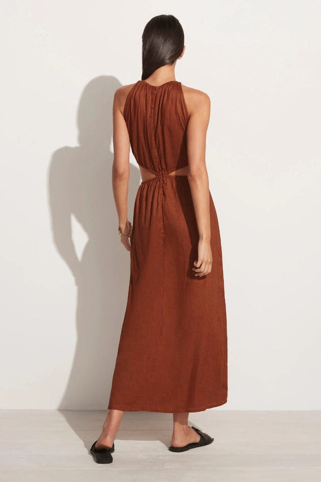 Trapani Midi Dress Plain Spice - Final Sale