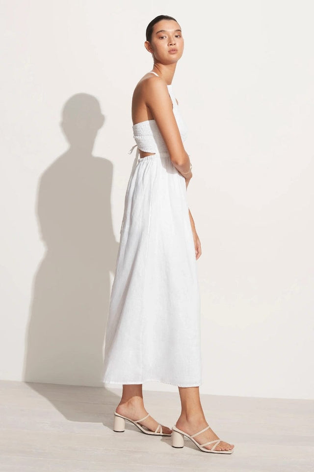 Valeria Midi Dress Plain White (Exclusive) - Final Sale