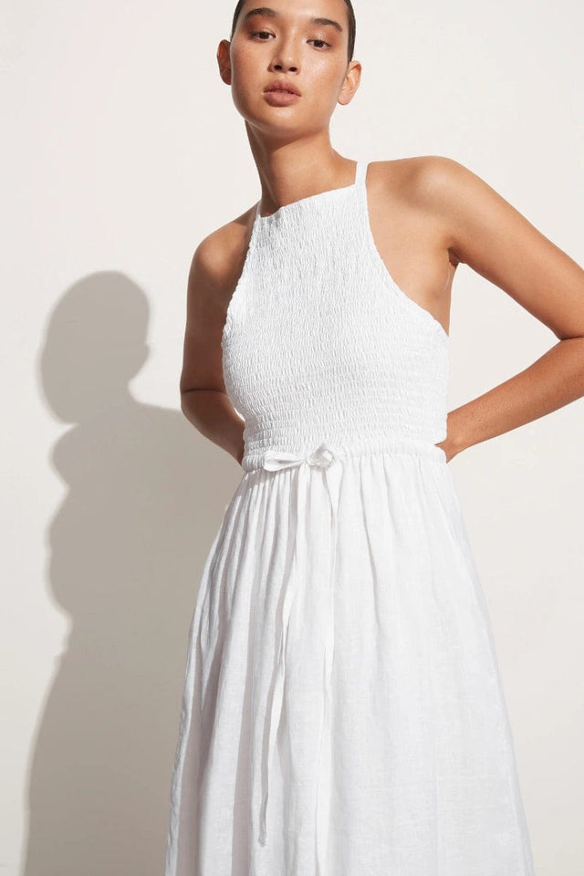 Valeria Midi Dress Plain White (Exclusive) - Final Sale