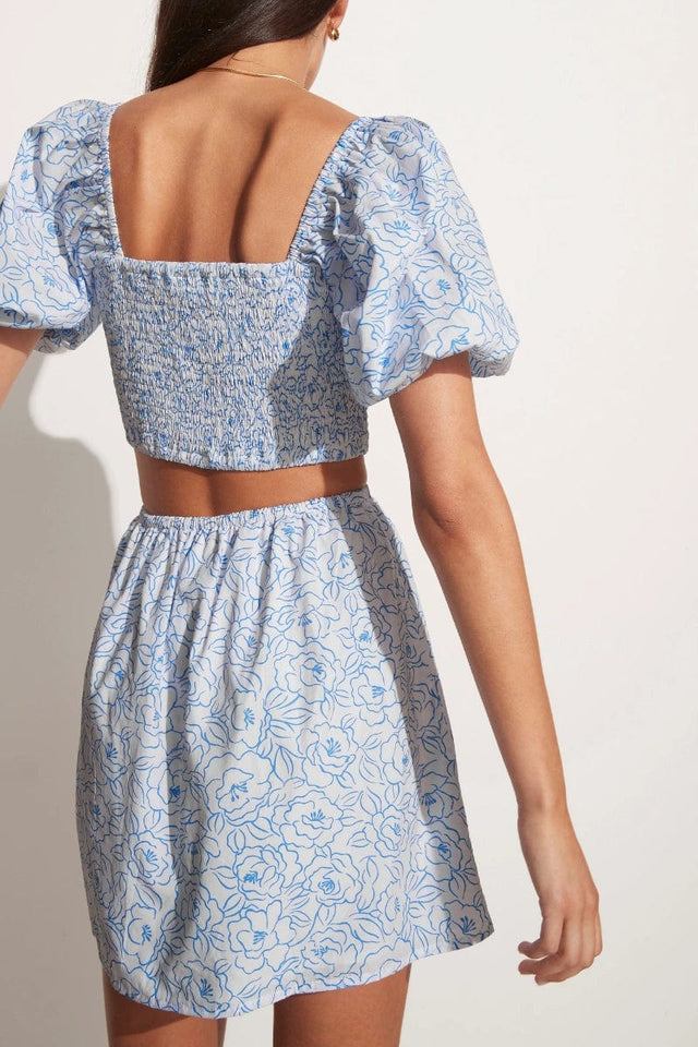 Vendita Mini Dress Martine Floral Print Blue - Final Sale