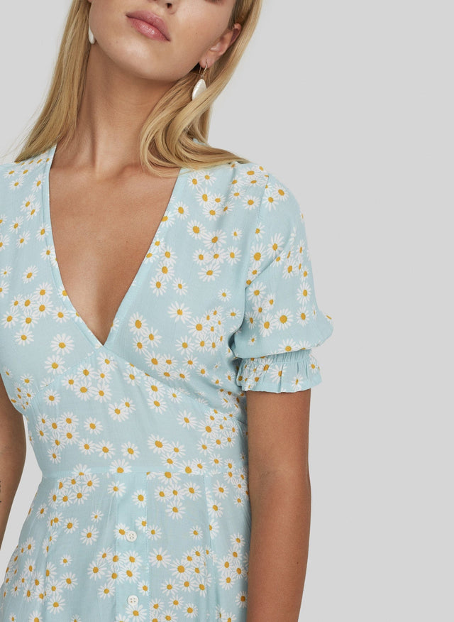 Zhoe Floral Print  Ari Midi Dress - Final Sale LA FEMME Midi Dress